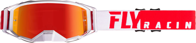 ZONE PRO GOGGLE RED/WHITE W/RED MIRROR LENS W/POST FLA-024 image 1