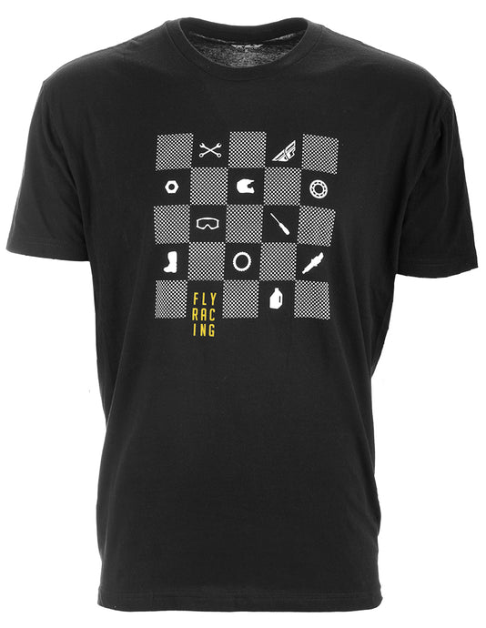 FLY CHECKERS TEE BLACK XL BLACK XL 352-1040X image 1