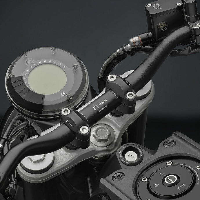 HANDLEBAR TAPERED BLACK DIA 22-29MM/H 55MM/W 740MM MA009B image 1
