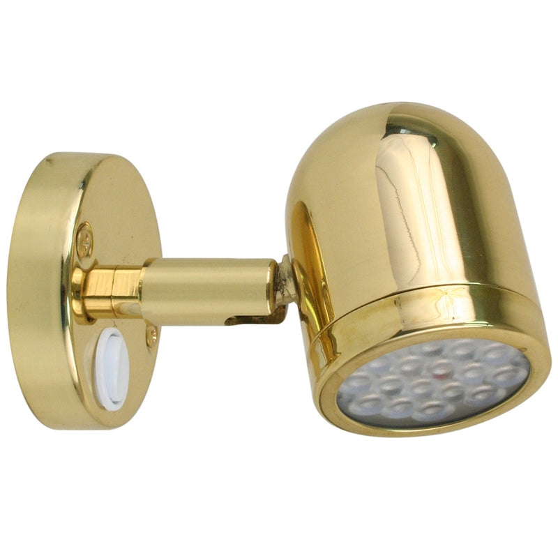 Load image into Gallery viewer, Scandvik LED Brass Reading Light - 10-30V [19052P]
