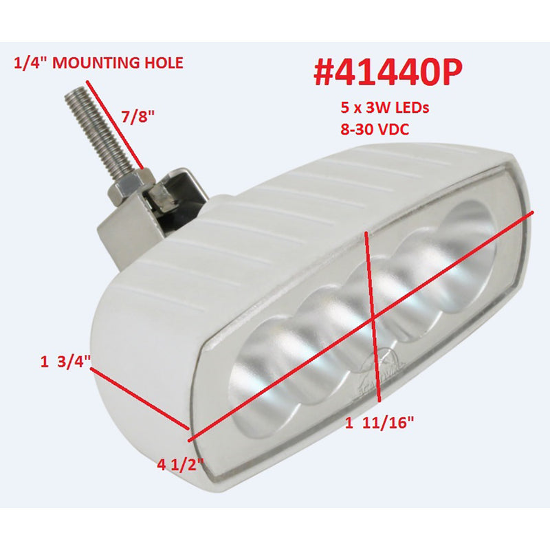 Load image into Gallery viewer, Scandvik Bracket Mount LED Spreader Light - White [41440P]
