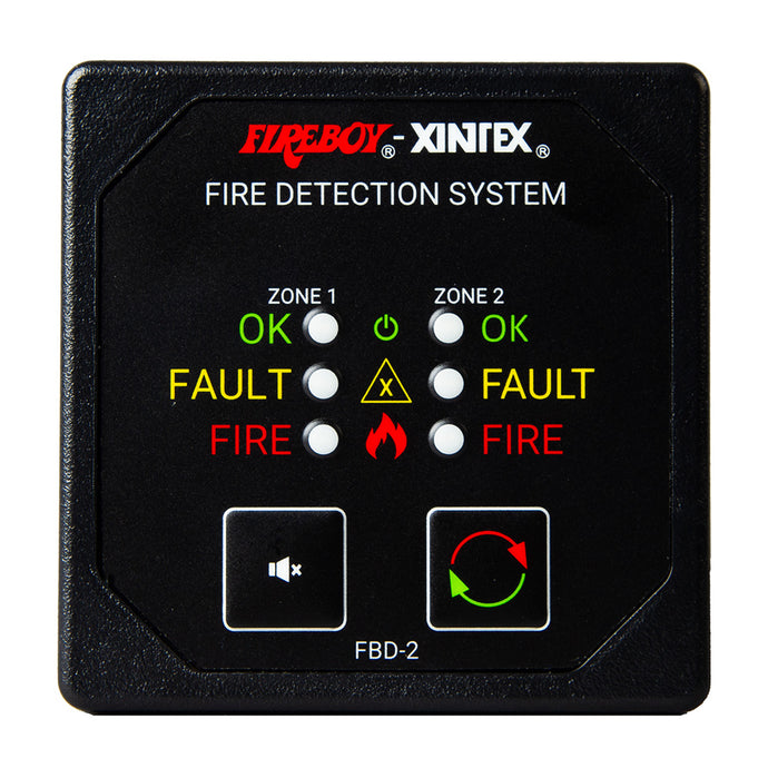 Fireboy-Xintex Two Zone Detection  Alarm Panel - 2-5/8