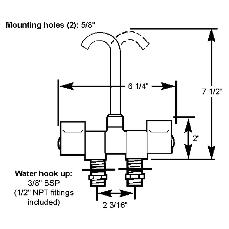 Load image into Gallery viewer, Scandvik Chrome Folding Spout Mixer [10474P]
