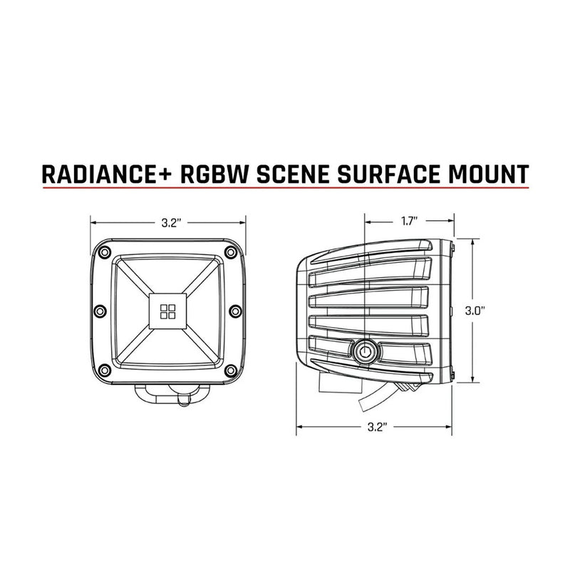 Load image into Gallery viewer, RIGID Industries Radiance Scene - RGBW - Surface Mount - Pair [682053]
