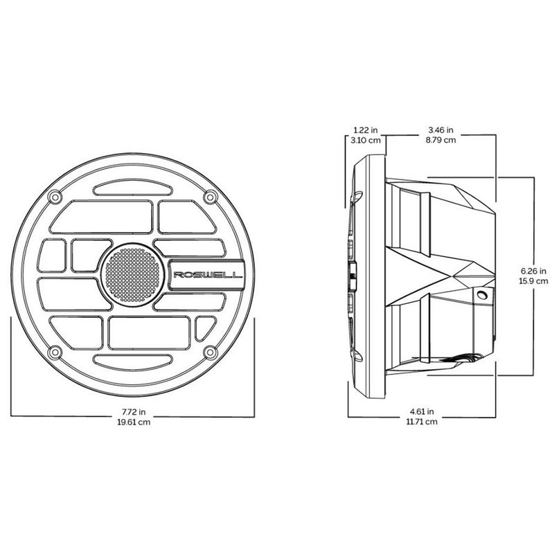 Load image into Gallery viewer, Roswell R Series 6.5 Marine Speakers - Anthracite Grille - 60W RMS  120W Peak Power [C920-1902]
