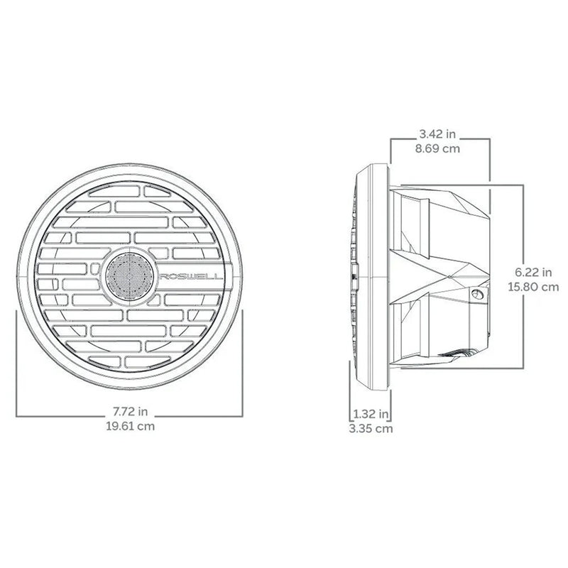 Load image into Gallery viewer, Roswell R1 7.7 Marine Speakers - White - 90W RMS  180W Peak Power [C920-21140]
