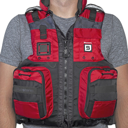 Bluestorm Classic Adult Fishing Life Jacket - Nitro Red - 2XL/3XL [BS-70B-RED-2/3X]