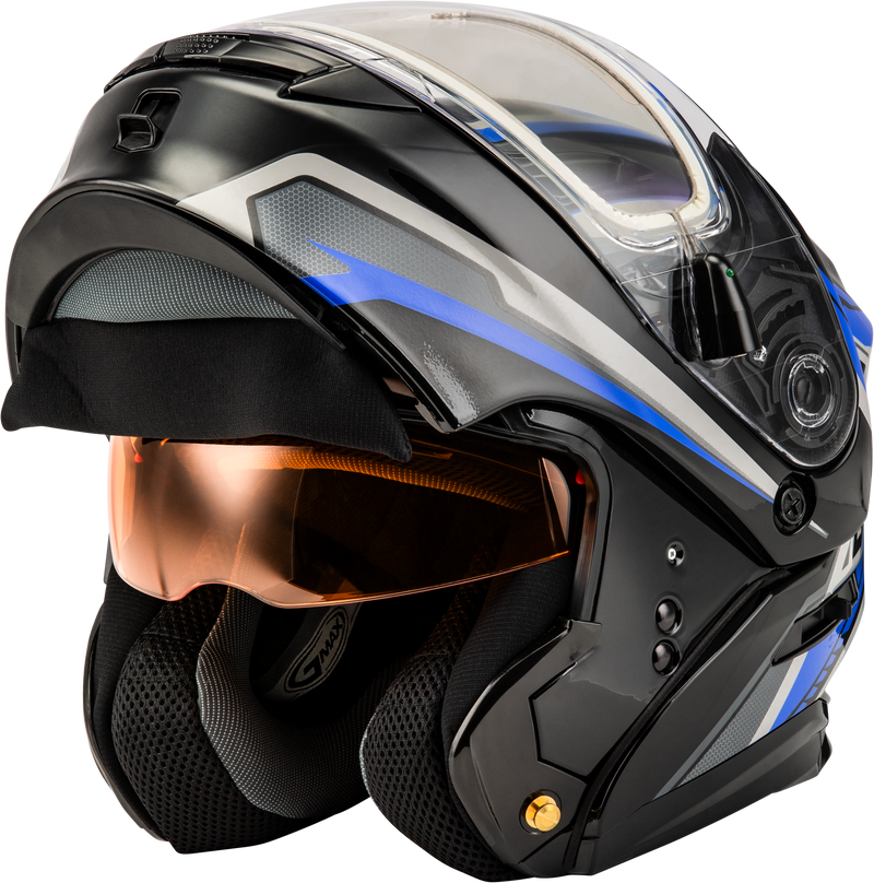 Load image into Gallery viewer, MD-01S TRANSISTOR SNOW HELMET W ELECTRIC SHLD BLUE/BLACK MD M40139435 image 5
