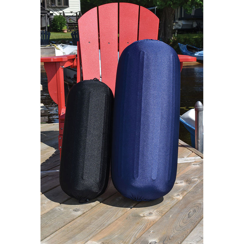 Load image into Gallery viewer, Dock Edge Reversible Fender Cover - Black/Blue - Small [DE965669F]
