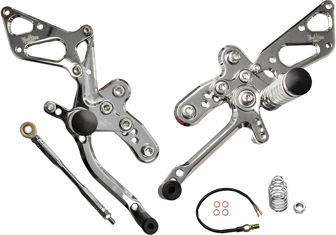 BILLET REAR SET CHROME VRDC1313 image 1