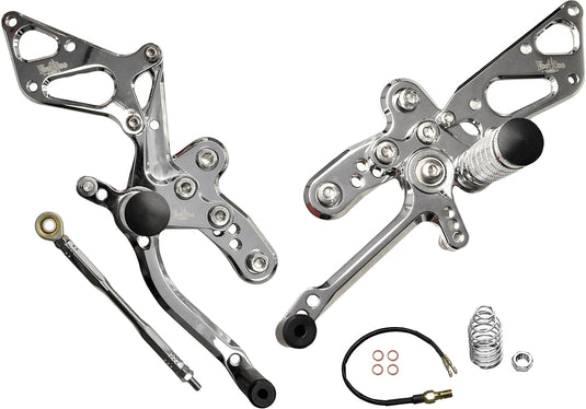 BILLET REAR SET CHROME VRDC1313 image 1
