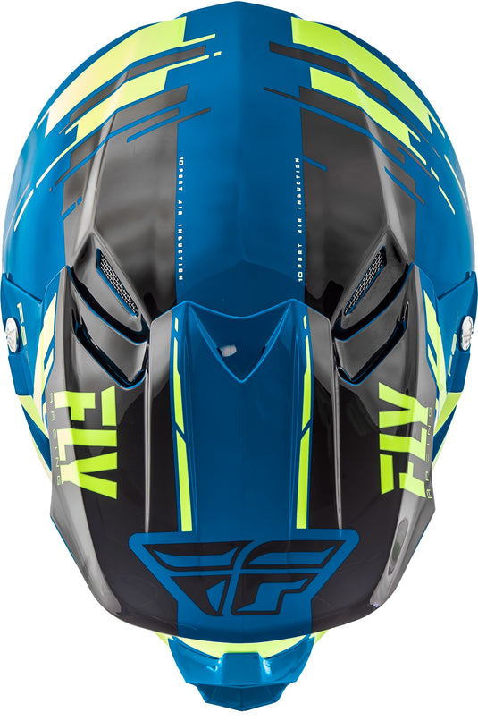 F2 CARBON FORGE HELMET BLACK/HI-VIS/BLUE XL 73-4233-8-X image 4