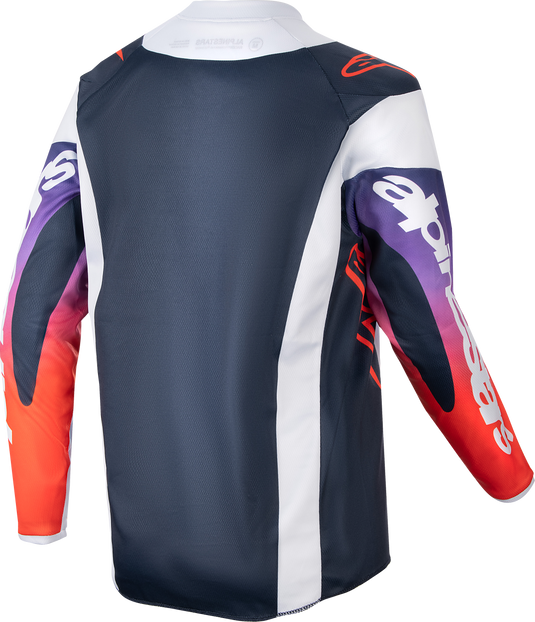 YOUTH RACER HOEN JERSEY LIGHT GREY/HOT ORANGE/BLACK LG 3778224-924-L image 2