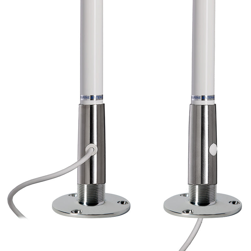 Load image into Gallery viewer, Scout 4&#39; White VHF Antenna 3dB Stainless Steel Ferule w/5M RG-58 Includes PL-259 [PF AN NVHF00044T]
