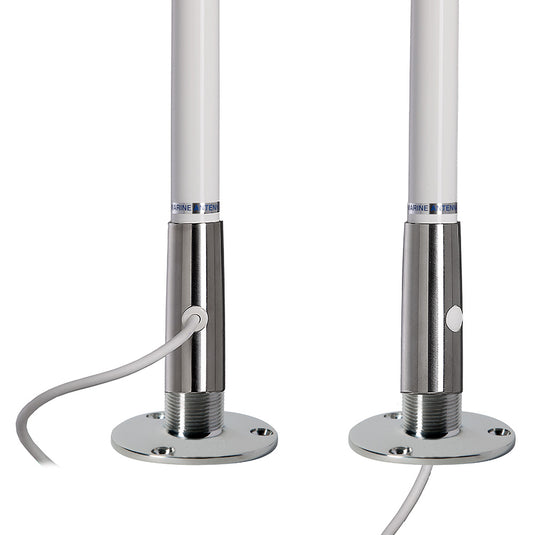 Scout 4' White VHF Antenna 3dB Stainless Steel Ferule w/5M RG-58 Includes PL-259 [PF AN NVHF00044T]