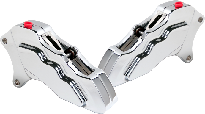 6 PIST FRONT DUAL CALIPER KIT CHROME 00-UP W/ 11.5