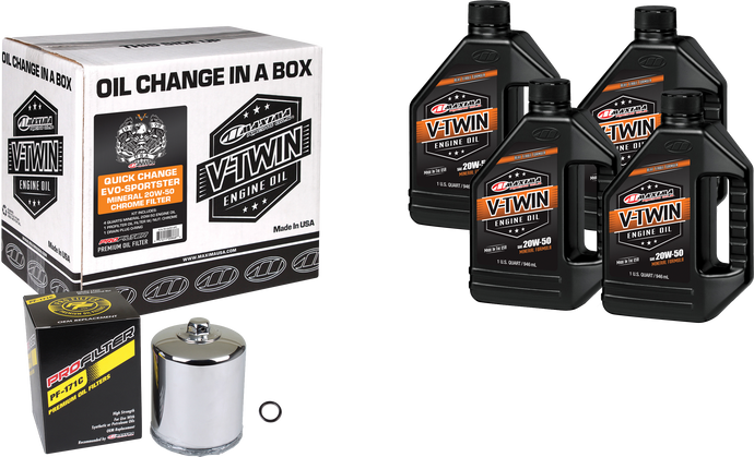 V-TWIN QUICK CHANGE KIT EVO MINERAL CHROME FILTER 90-069014PC image 1