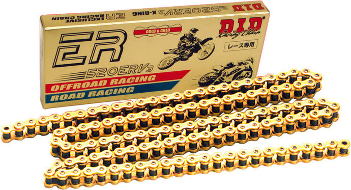 EXCLUSIVE RACING 520ERV4 25' X-RING CHAIN GOLD 520ERV3G-25FT image 1
