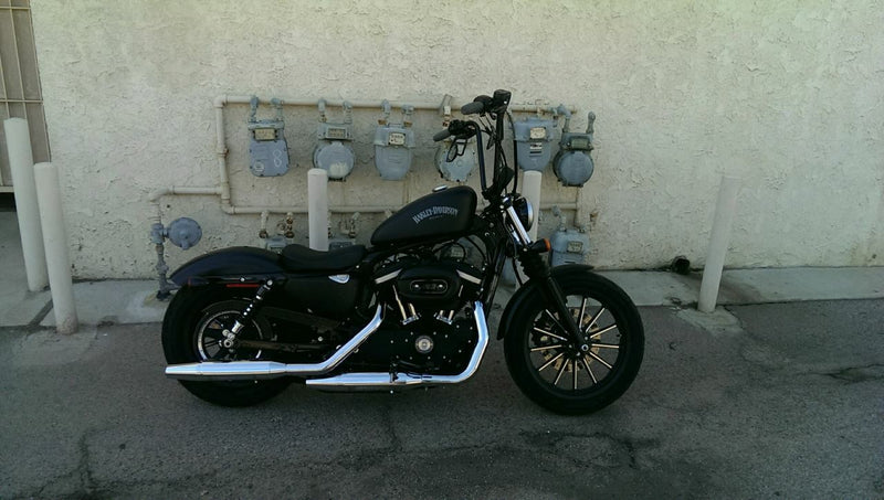 Load image into Gallery viewer, NARROW 14&quot; APEHANGERS 1&quot; BLACK B28-337 image 3
