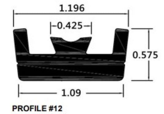 SPI SLIDE PROFILE 12 BLACK 54 5/8