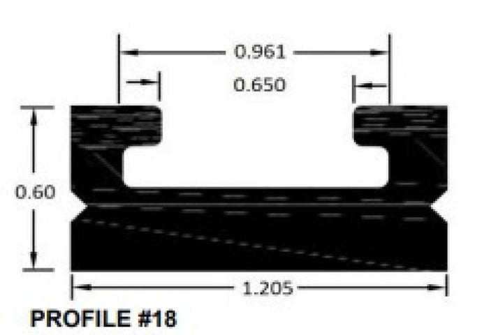 SPI SLIDE PROFILE 18 BLACK 52 1/4