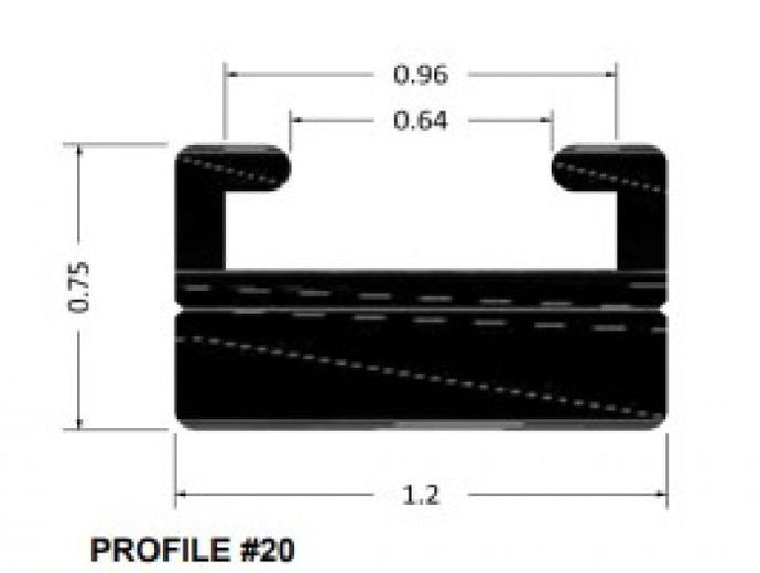 SPI SLIDE PROFILE 20 BLACK 56