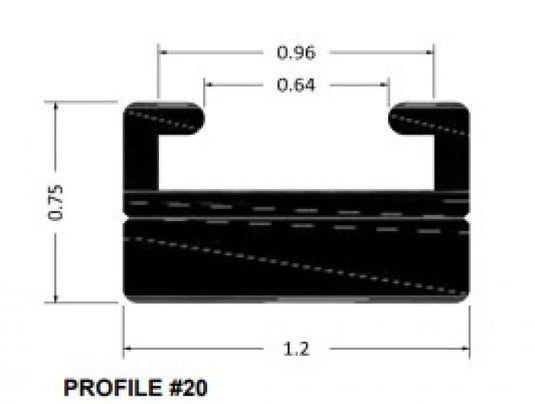 SPI SLIDE PROFILE 20 BLACK 66