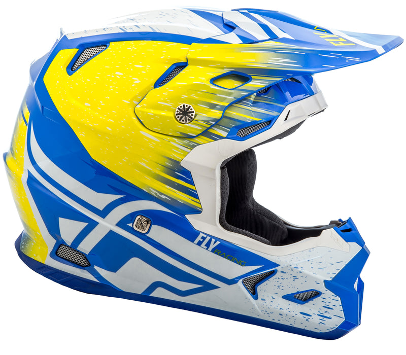 Load image into Gallery viewer, TOXIN RESIN HELMET WHITE/YELLOW/BLUE 2X 73-8527-9-2X image 2
