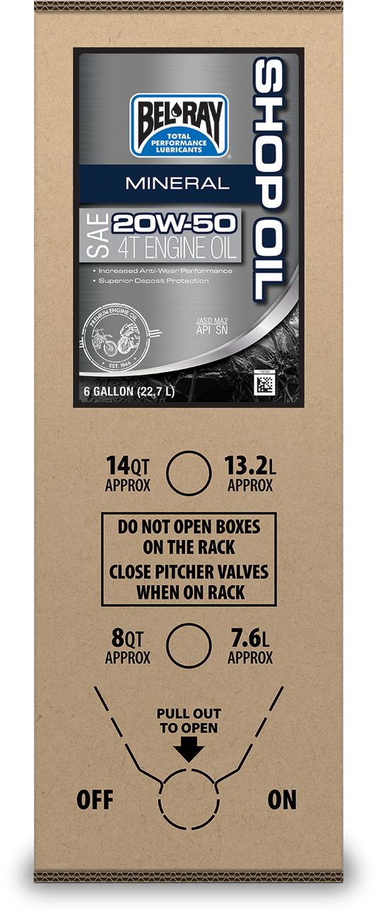 SHOP MINERAL ENGINE OIL 20W50 6 GAL BIB 301291150033 image 1