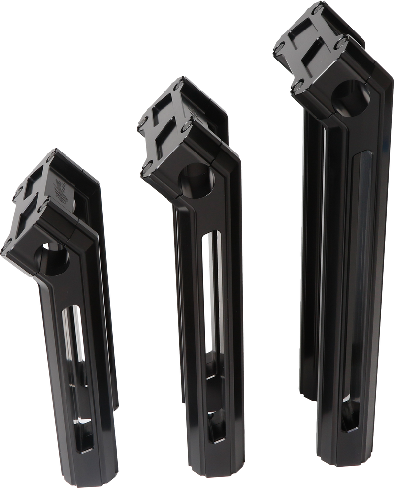 Load image into Gallery viewer, H/D BILLET RISERS 12&quot; BLACK KICKBACK HDB-1014B image 2
