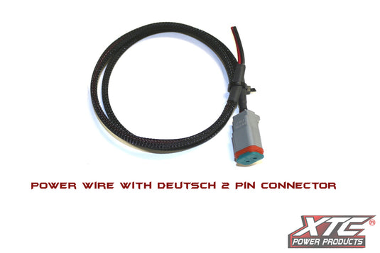 3' 14 GA. POWER WIRE TO 2 PIN DEUTSCH CONNECTOR DT-CABLE-14-3 image 1