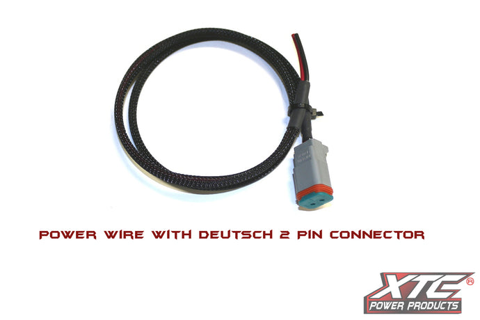 6' 18 GA. POWER WIRE TO 2 PIN DEUTSCH CONNECTOR DT-CABLE-18-3 image 1