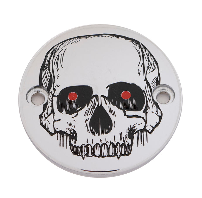 M8 TIMER COVER SKULL CHROME SKUL33-63 image 1