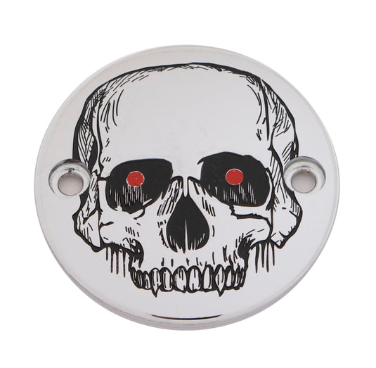M8 TIMER COVER SKULL CHROME SKUL33-63 image 1
