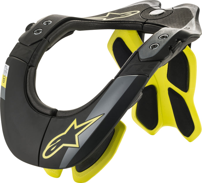 BNS TECH-2 NECK SUPPORT BLACK/YELLOW XS-MD 6500019-155-XS/M image 1