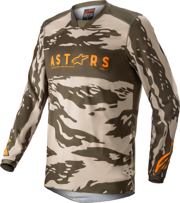 YOUTH RACER TACTICAL JERSEY MLTRY/SAND CAMO/TANGE YX 3771222-6840-XL image 1