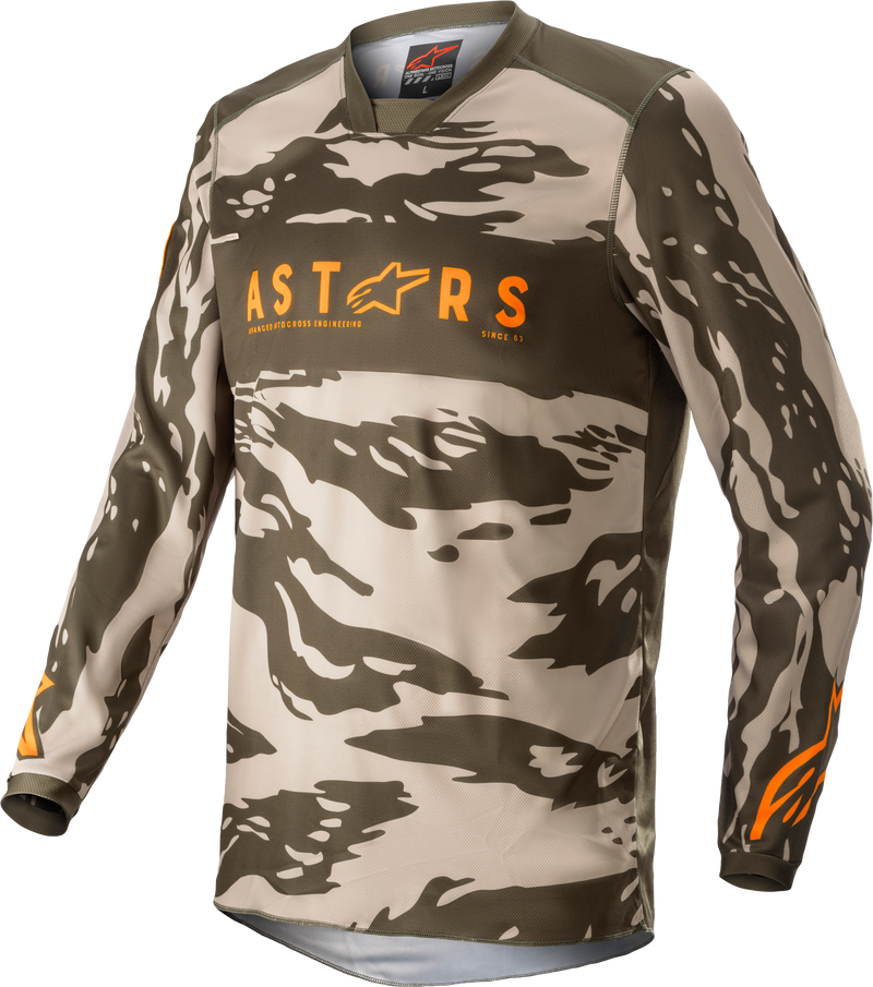 Load image into Gallery viewer, YOUTH RACER TACTICAL JERSEY MLTRY/SAND CAMO/TANGE YX 3771222-6840-XL image 1
