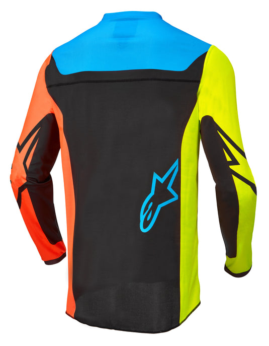 YOUTH RACER COMPASS JERSEY BLACK/YELLOW FLUO/CORAL YM 3772122-1534-M image 2