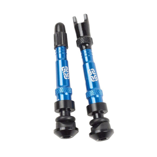 SET 2 ALUM TUBELESS VALVES BLUE TR1UNA-113 image 1