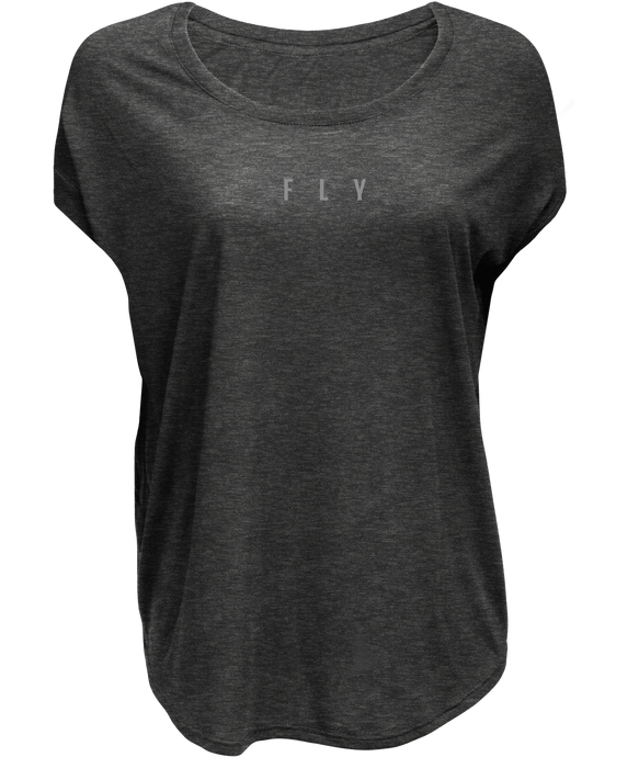 WOMEN'S FLY BREEZY TEE DARK GREY HEATHER SM 356-0041S image 1