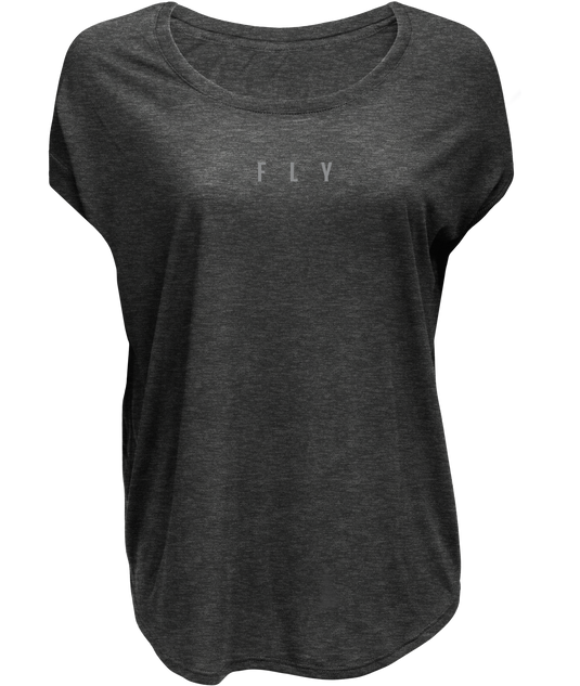 WOMEN'S FLY BREEZY TEE DARK GREY HEATHER SM 356-0041S image 1