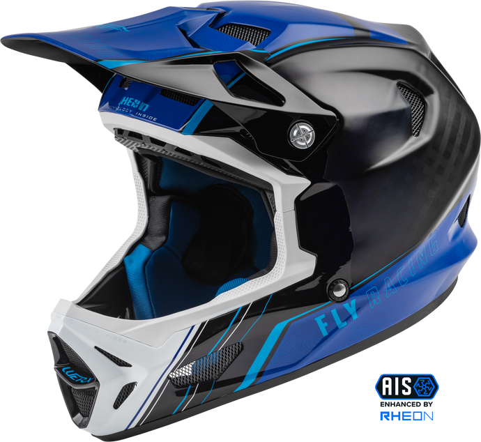 YOUTH WERX-R CARBON HELMET BLUE/CARBON YL 73-9222YL image 1