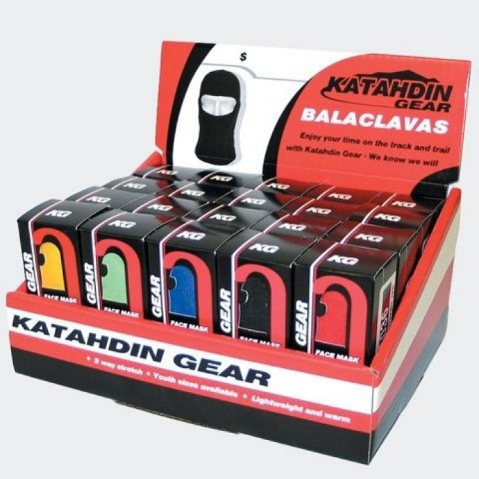 20 PACK DISPLAY CASE FOR KATAHDIN GEAR FACE MASK/FILLED