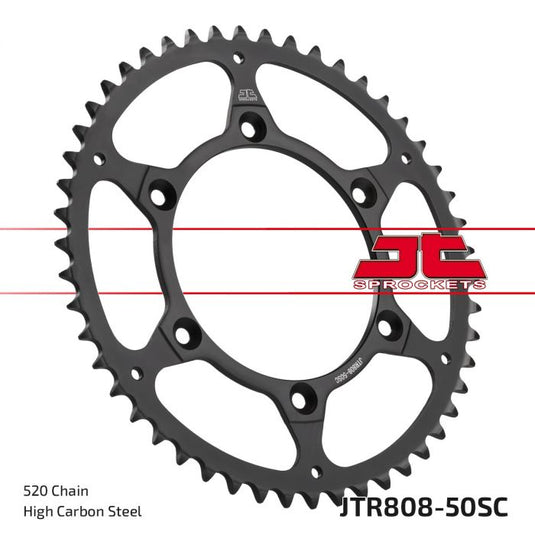 JT STEEL REAR SPROCKET 50 TOOTH/ SELF CLEANING