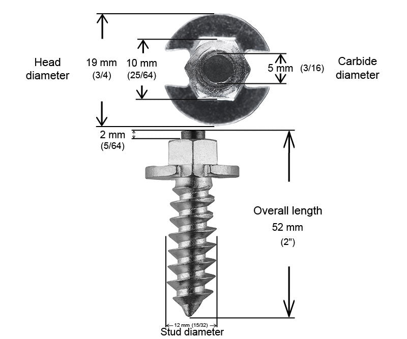 Load image into Gallery viewer, 2&quot;-50MM SHOULDER STUDS QTY 1000 SS-501000 image 2
