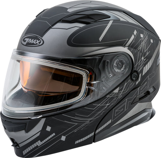 MD-01S MODULAR WIRED SNOW HELMET MATTE BLACK/SILVER XL G2011457D TC-17-ECE image 1