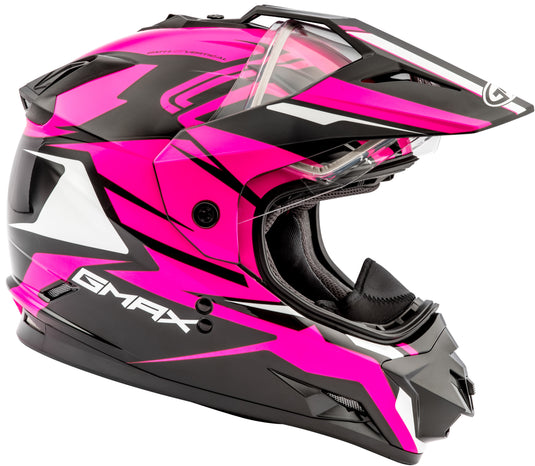 GM-11S DUAL-SPORT VERTICAL SNOW HELMET BLK/NEON PINK LG G2111406 TC-14 image 3