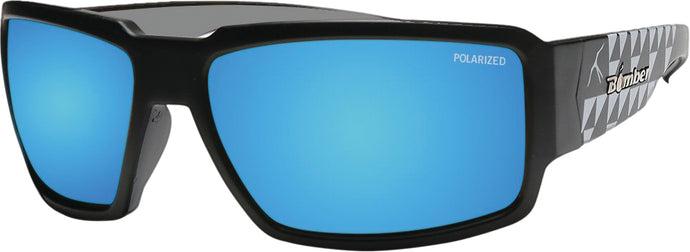 BOOGIE BOMB EYEWEAR MATTE BLACK W/ICE BLUE POLARIZED BG111-ICE-M image 1