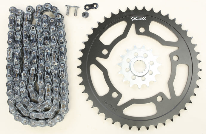 SPROCKET/CHAIN KIT STL/STL 15/45T SIL SX3 520-114L BLK CK6291 image 1