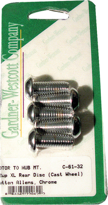 REAR BRAKE ROTOR ALLEN BOLTS 92-UP BIG TWIN CAST WHEEL C-61-32 image 1